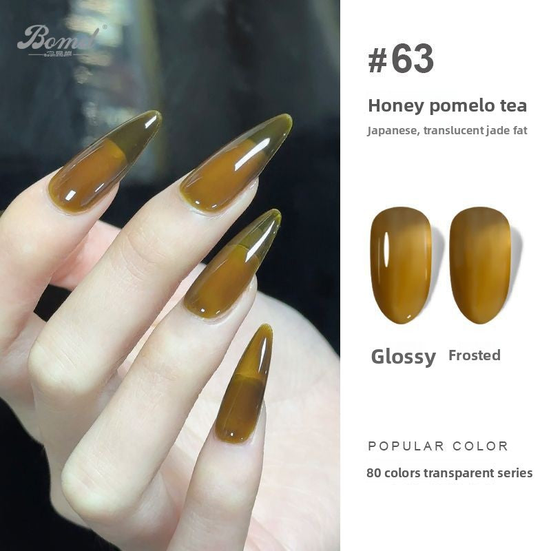 Ice-clear nude nail polish glue