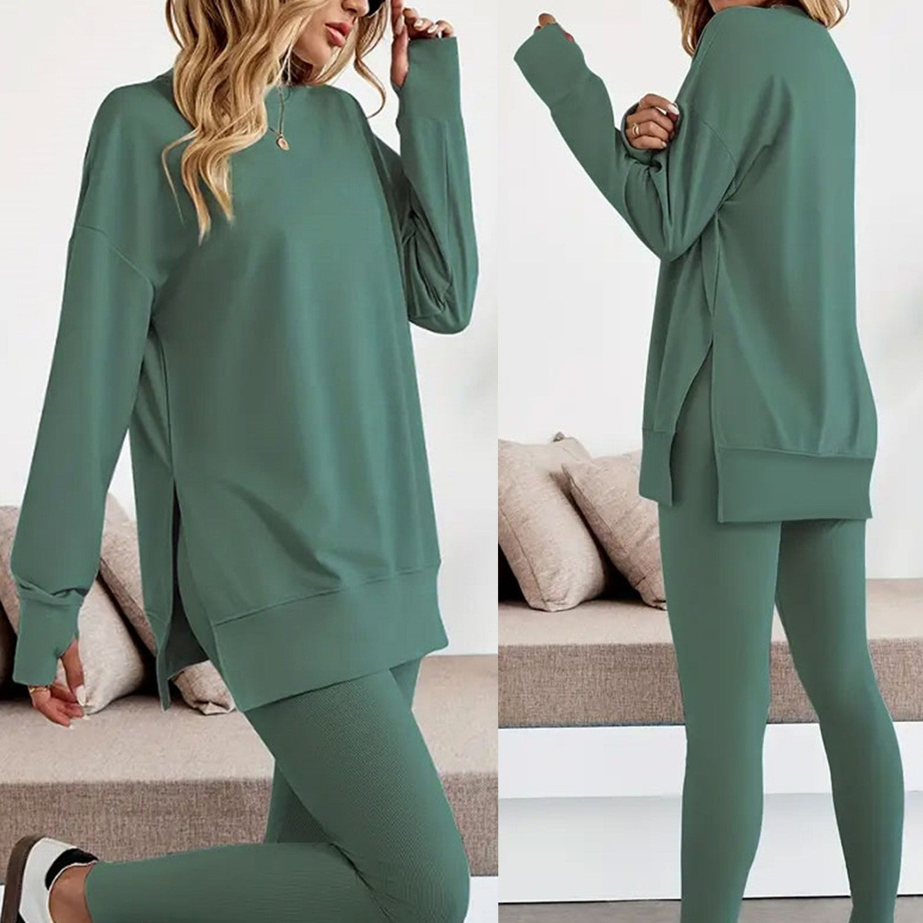 Sweatshirt And Leggings Two-piece Set