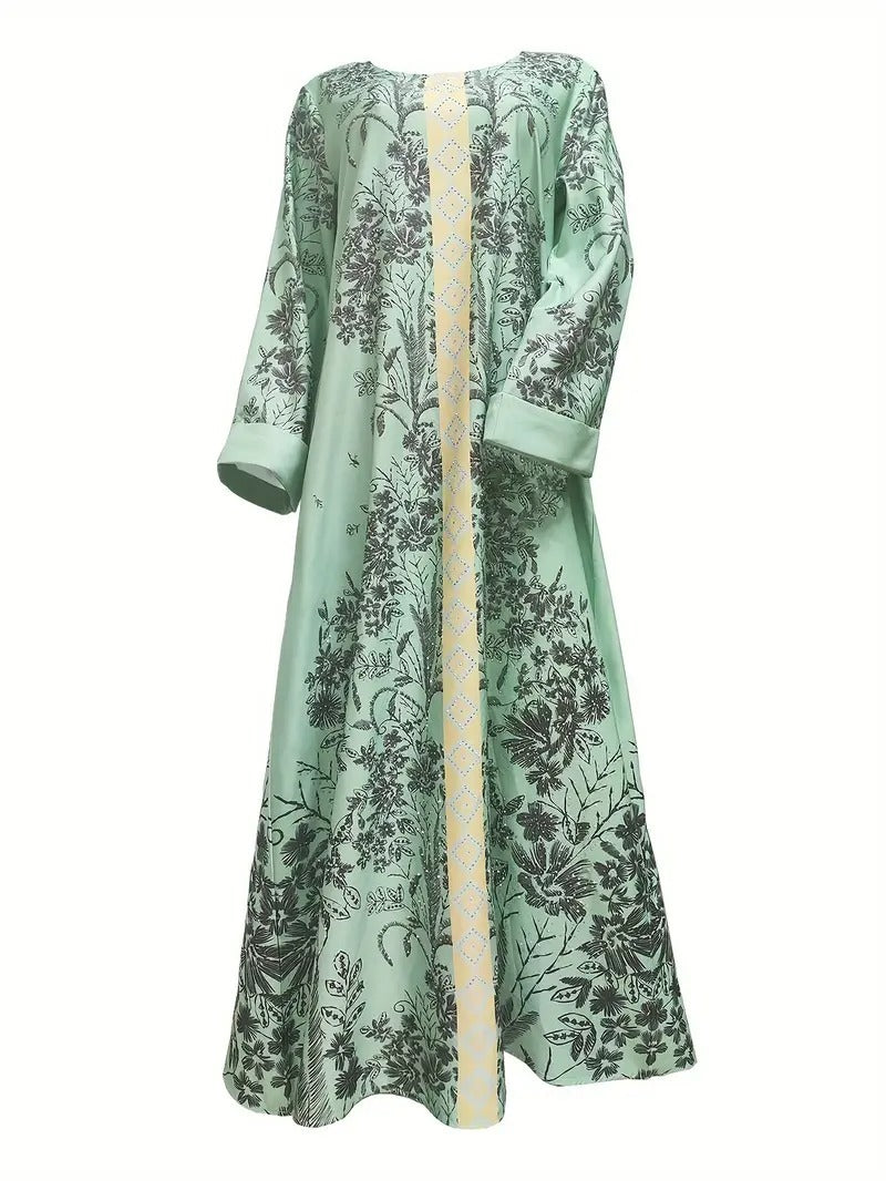 Women's long sleeve abaya dress for home