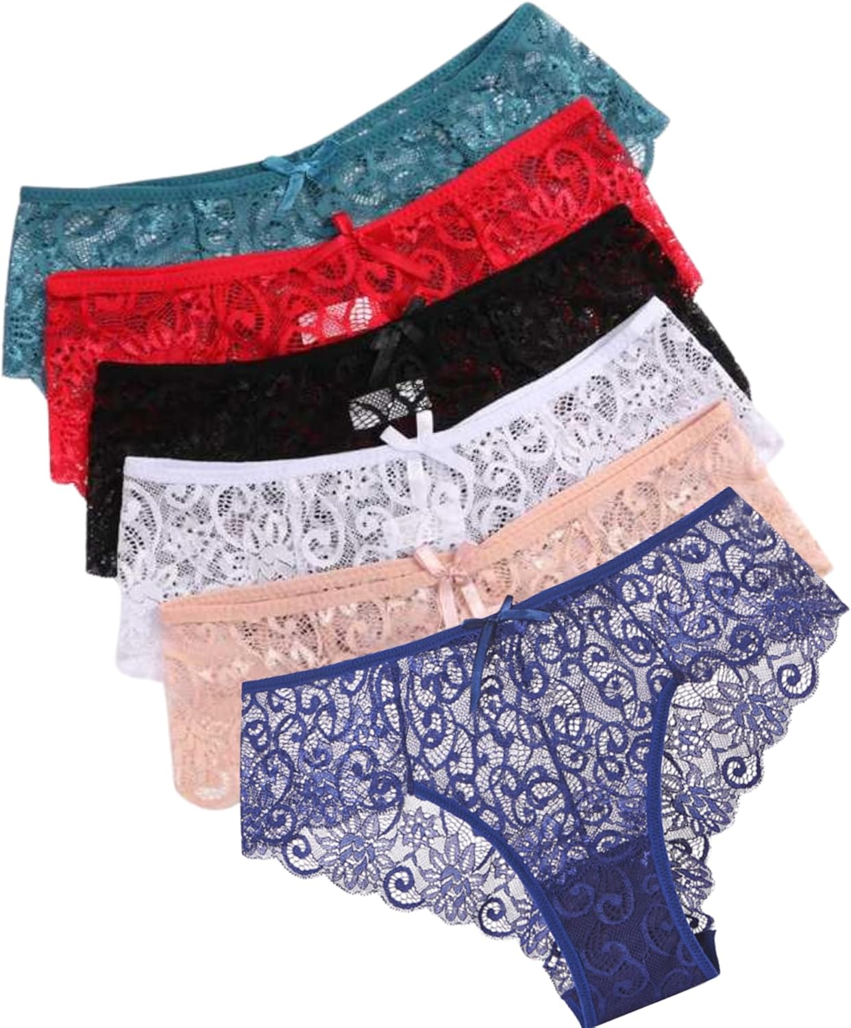Misharen 6Pcs Pack Combo - Lace Lingerie Underwear