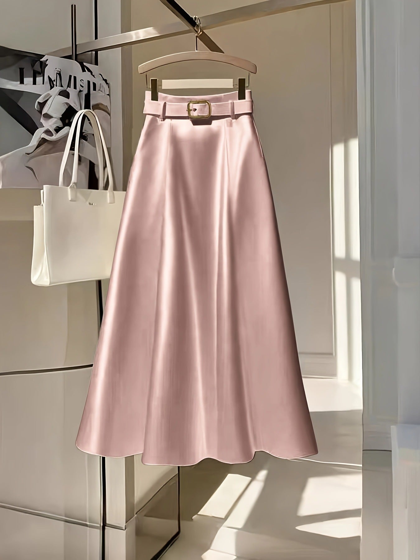 Elegant Solid Color A Line skirt