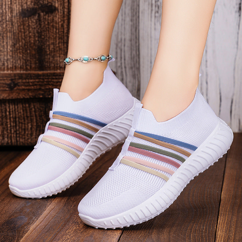 Women's Casual Shoes Breathable Mesh Surface Plus Size with Soft Bottom Pumps