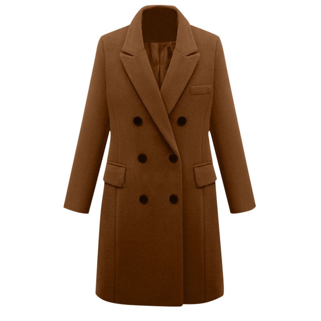 Autumn and winter long size woolen women's coat