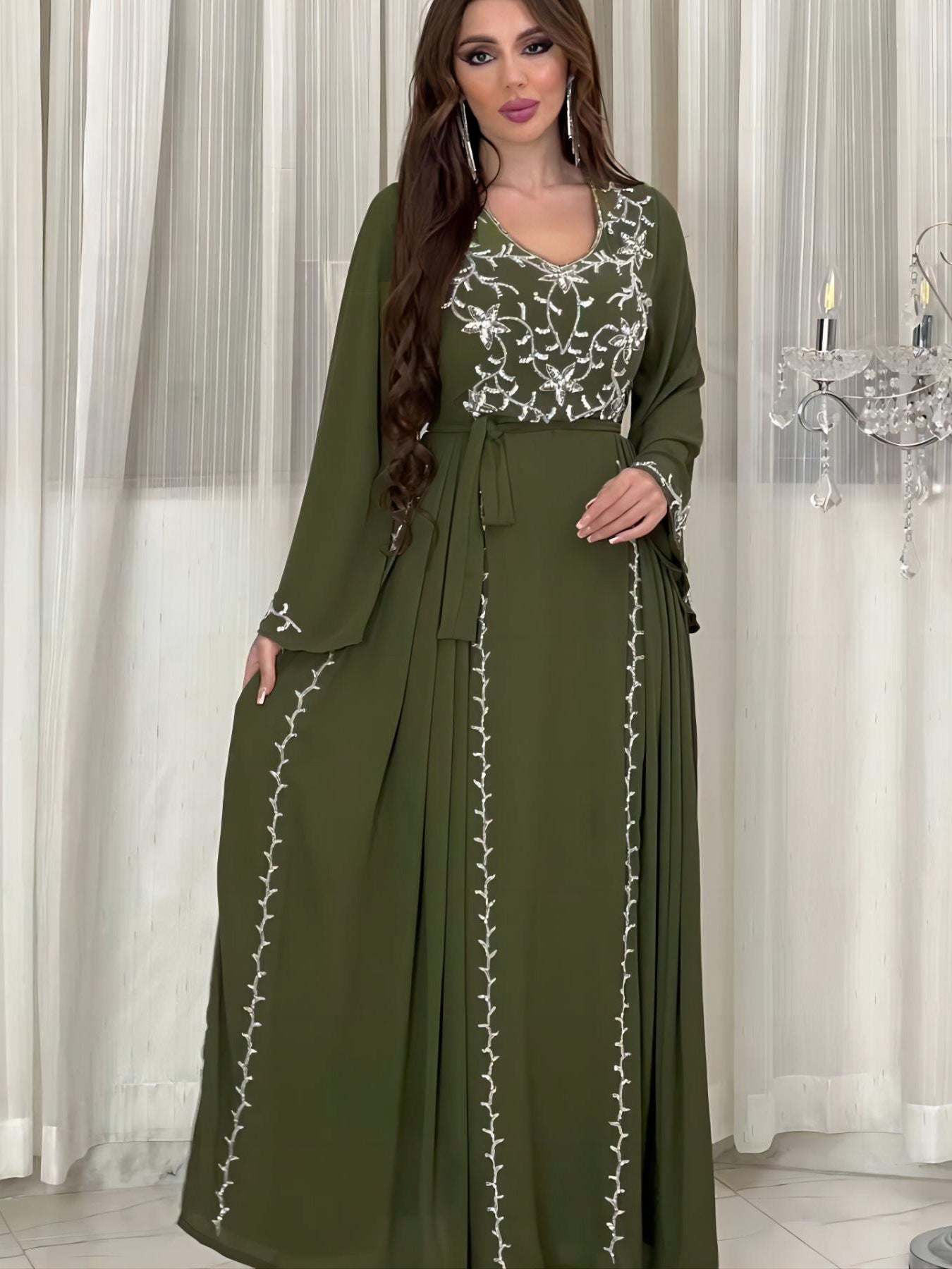 Elegant Party Applique Dress