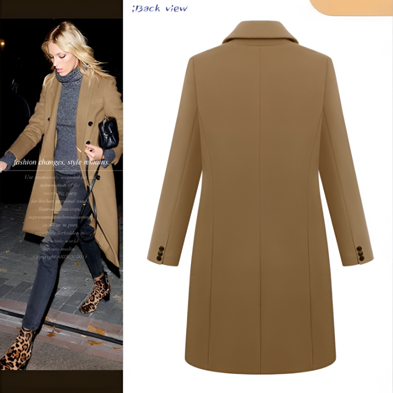 Autumn and winter long size woolen women's coat
