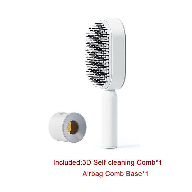 Self Cleaning Hair Brush For Women One-key Cleaning Hair Loss and  Massage Scalp