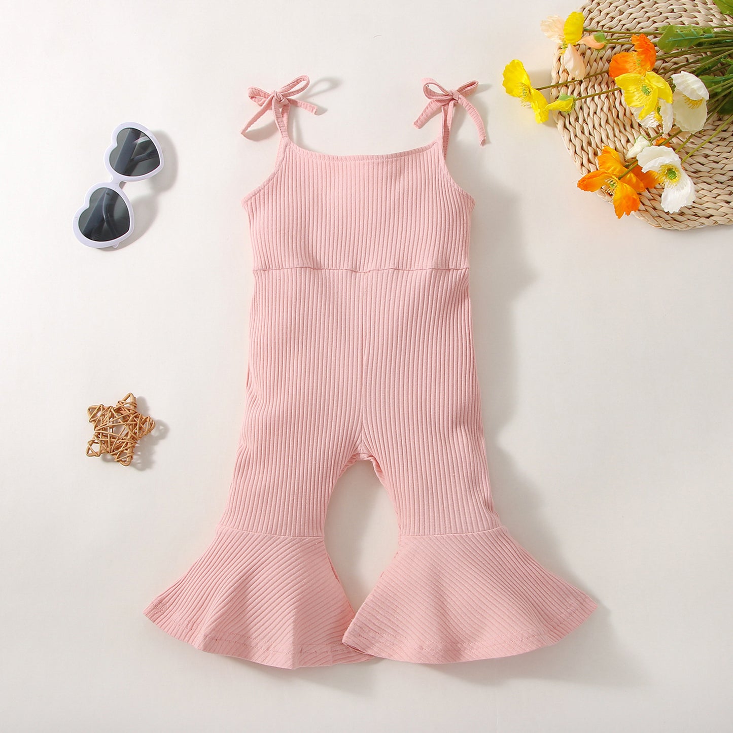 Summer Girls'  One-piece Bell-bottom Pants