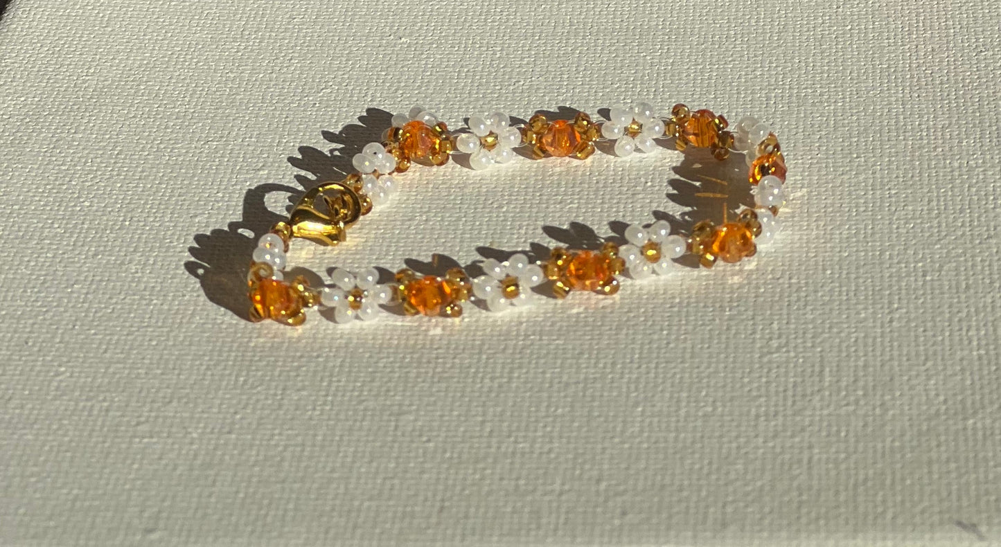 Vibrant Daisy Gemstone Bracelets