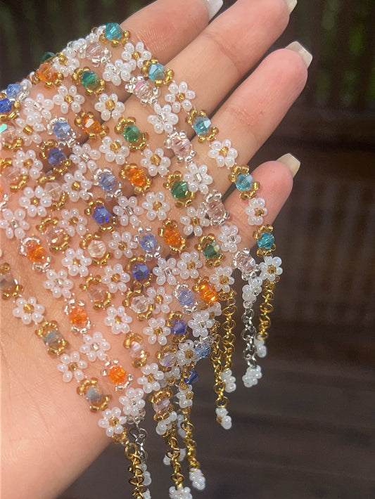 Vibrant Daisy Gemstone Bracelets