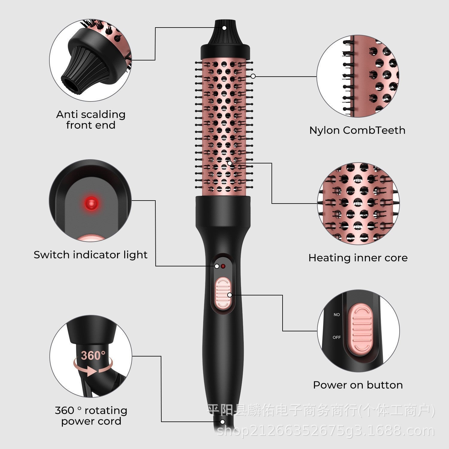 Curling Hair Comb Egg Curling Iron Hair Curling Iron Curling Iron Straight Roll Dual-purpose Large Roll Inner Buckle Bangs Do Not Hurt