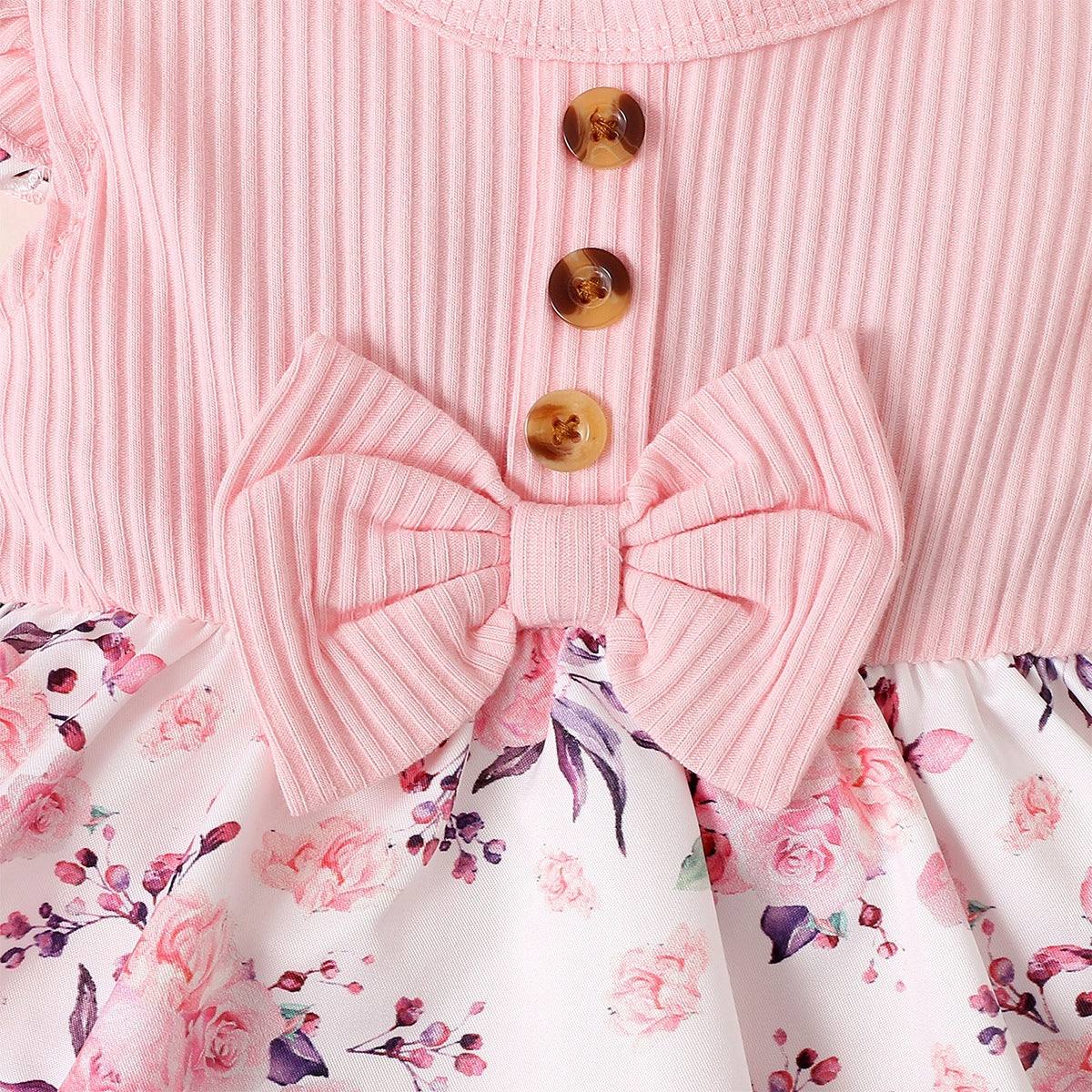 Baby Girl Flower Triangle Romper