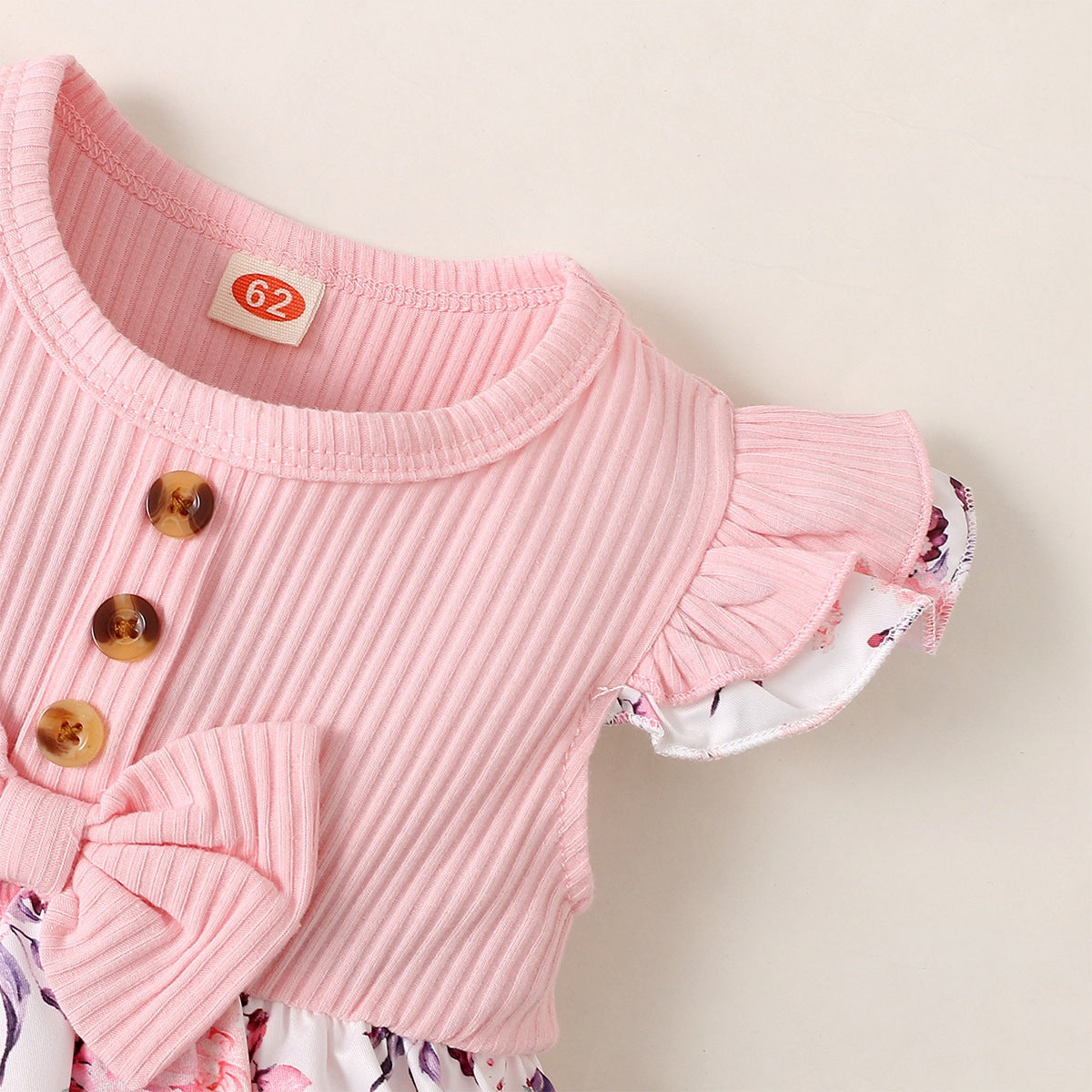 Baby Girl Flower Triangle Romper