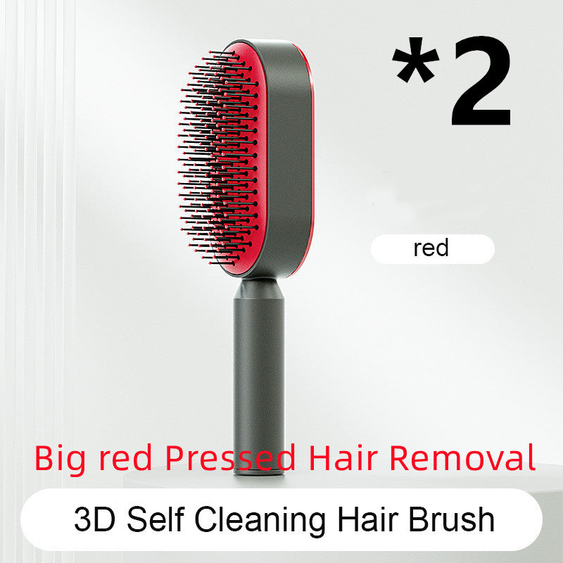 Self Cleaning Hair Brush For Women One-key Cleaning Hair Loss and  Massage Scalp