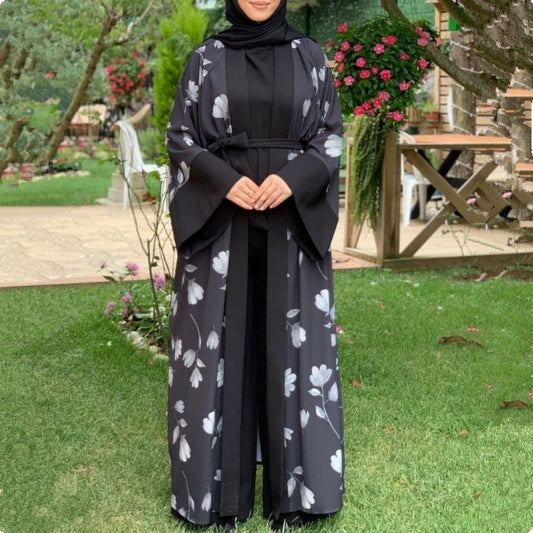 Middle East  Turkish Robe Solid Color Hijab