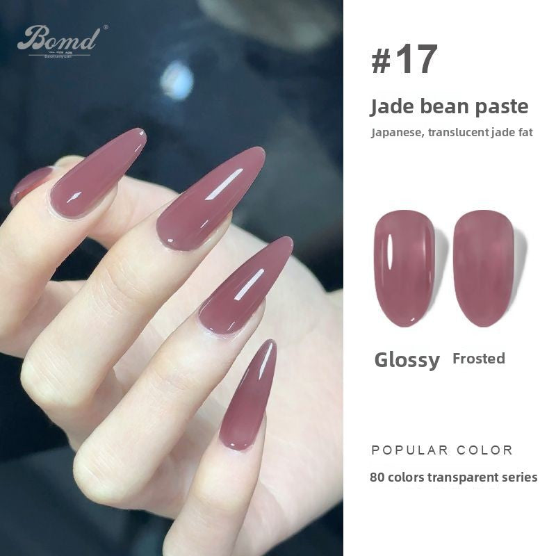 Ice-clear nude nail polish glue