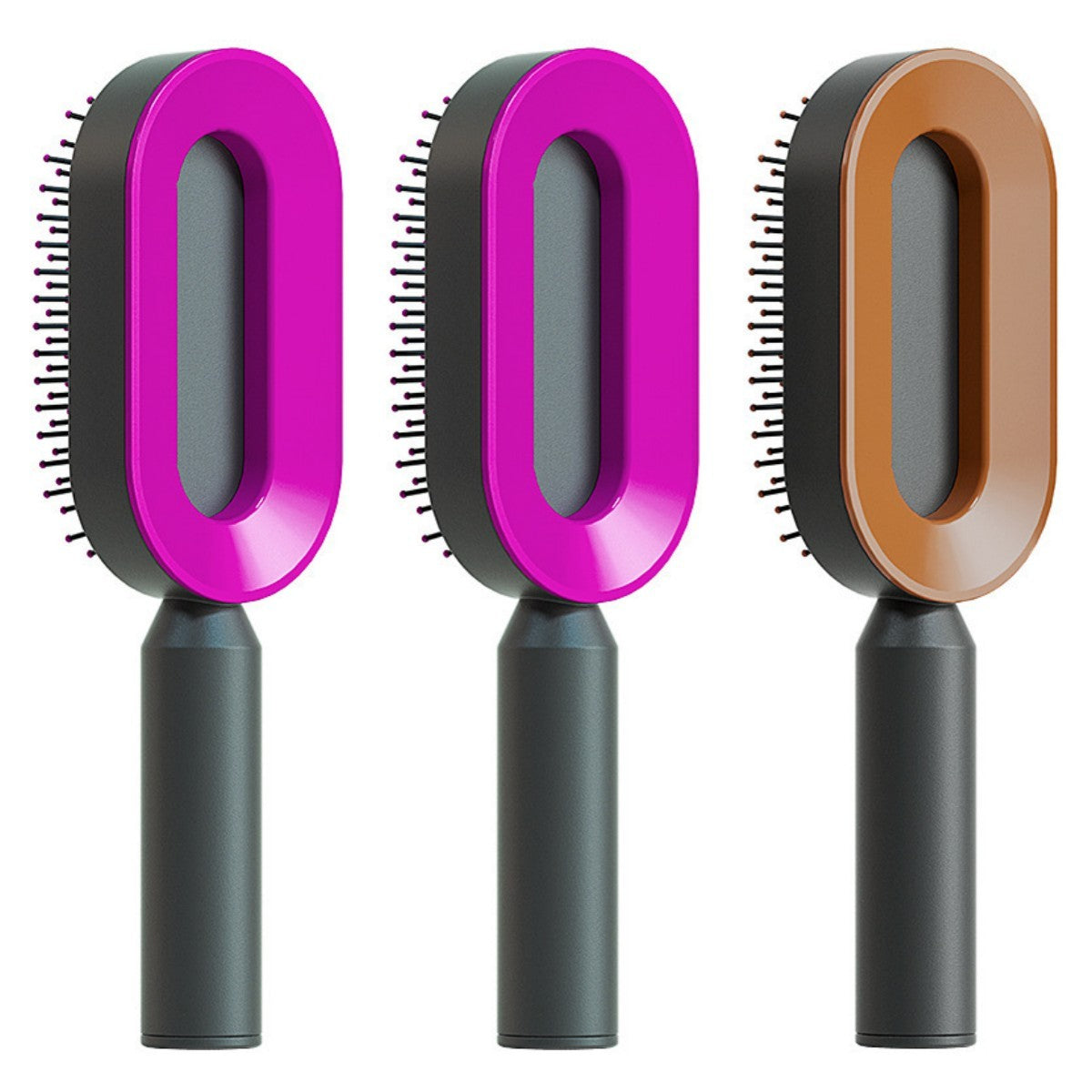 Self Cleaning Hair Brush For Women One-key Cleaning Hair Loss and  Massage Scalp