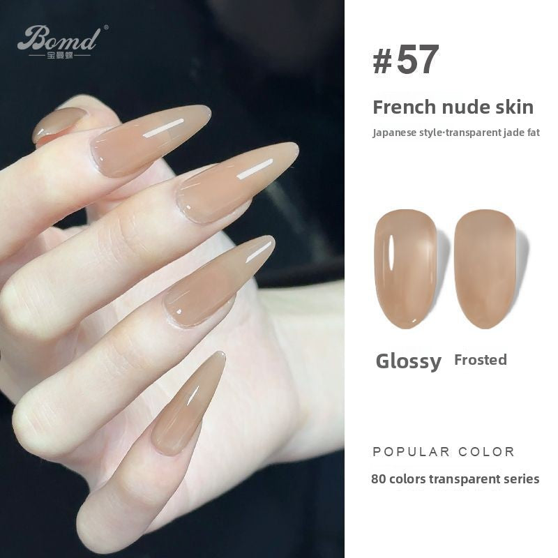 Ice-clear nude nail polish glue