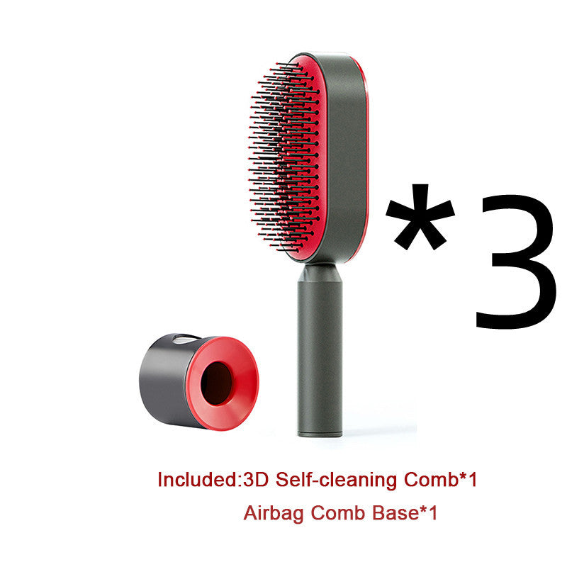 Self Cleaning Hair Brush For Women One-key Cleaning Hair Loss and  Massage Scalp