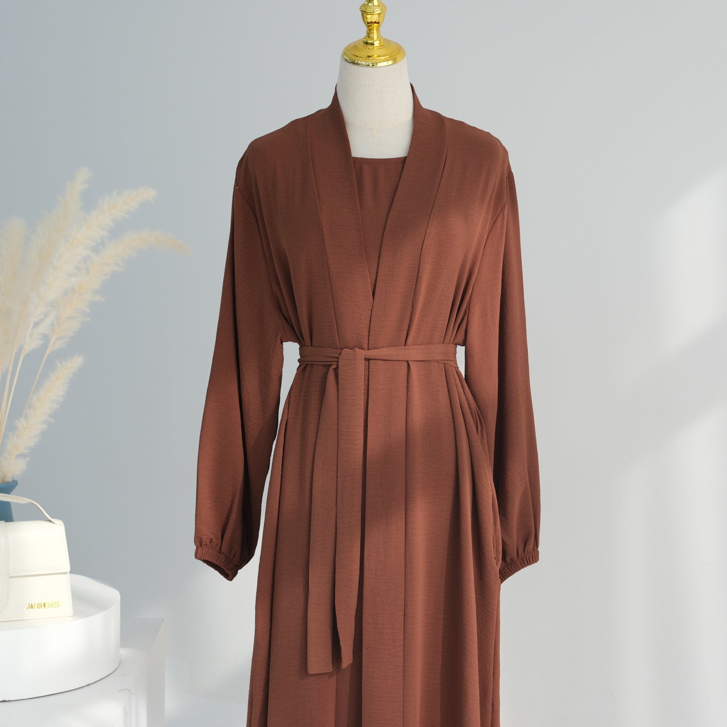 Loose Solid Color Long Two-Piece Dress