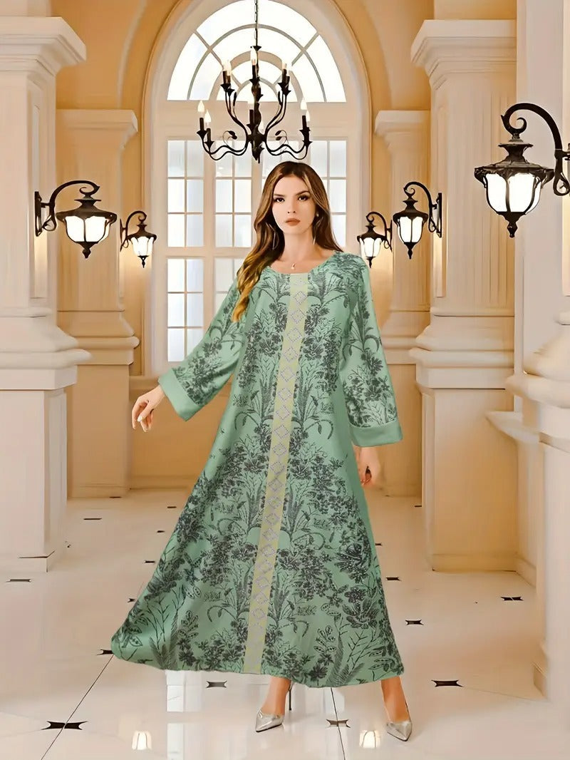 Women's long sleeve abaya dress for home