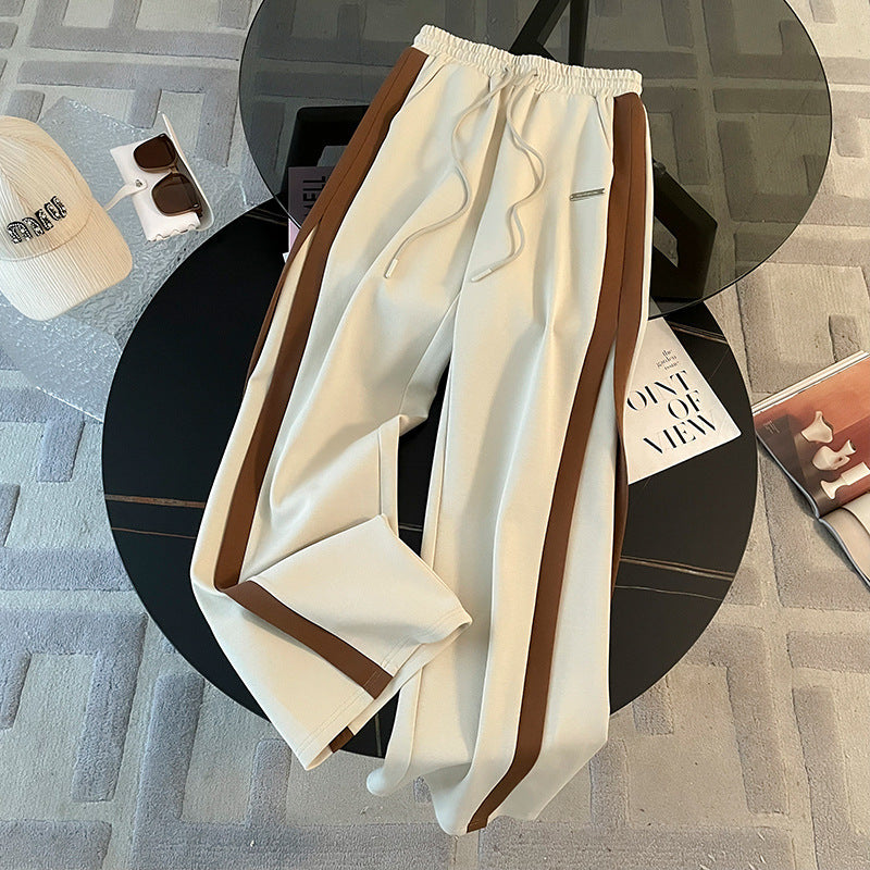 Women's Casual Sports Hooded Zipper Jacket Wide Leg Pants Suit