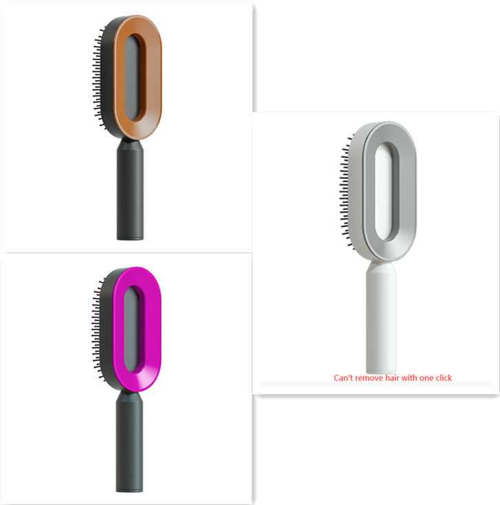 Self Cleaning Hair Brush For Women One-key Cleaning Hair Loss and  Massage Scalp