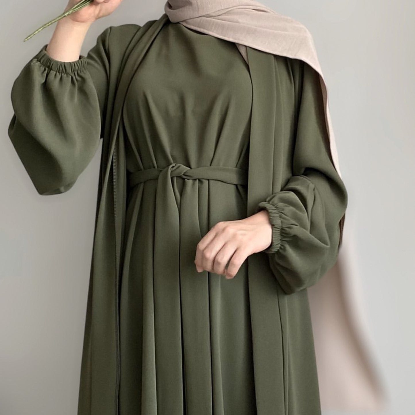 Loose Solid Color Long Two-Piece Dress