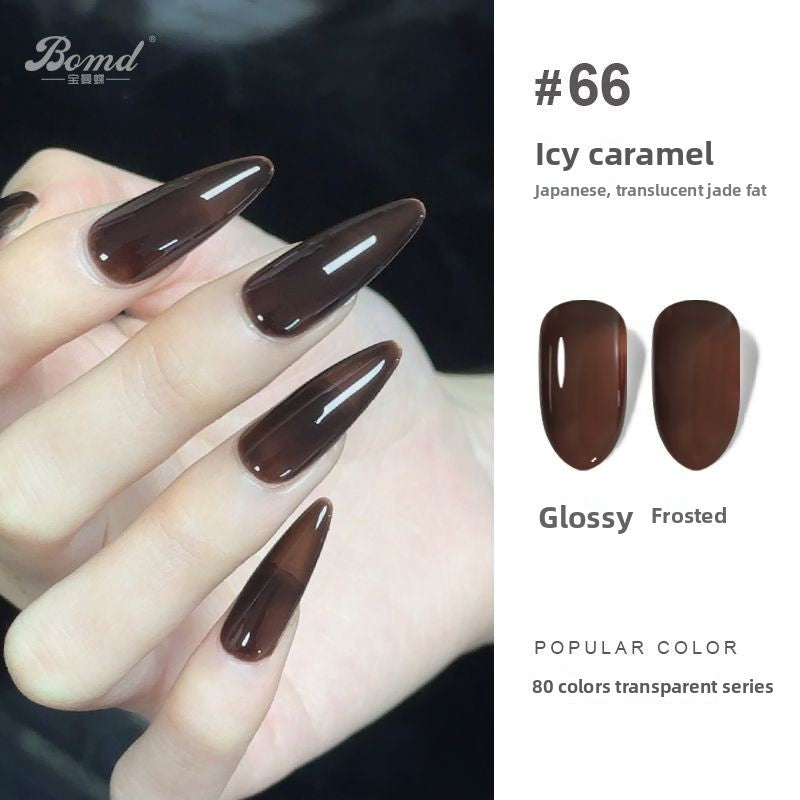 Ice-clear nude nail polish glue