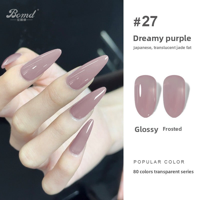 Ice-clear nude nail polish glue