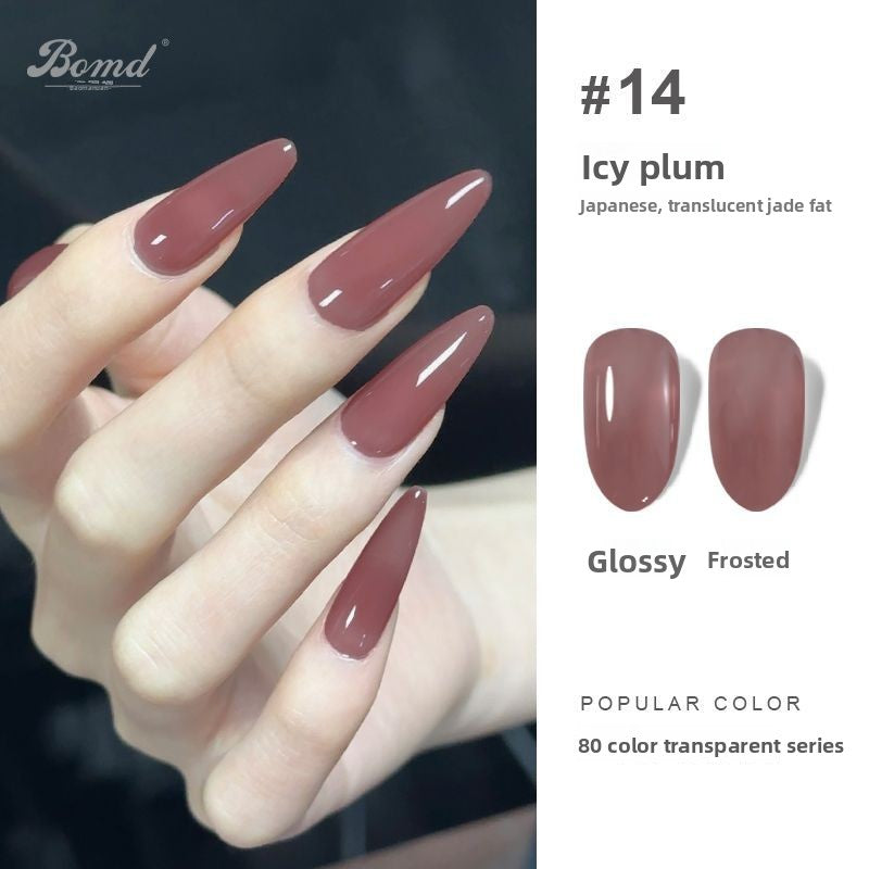 Ice-clear nude nail polish glue