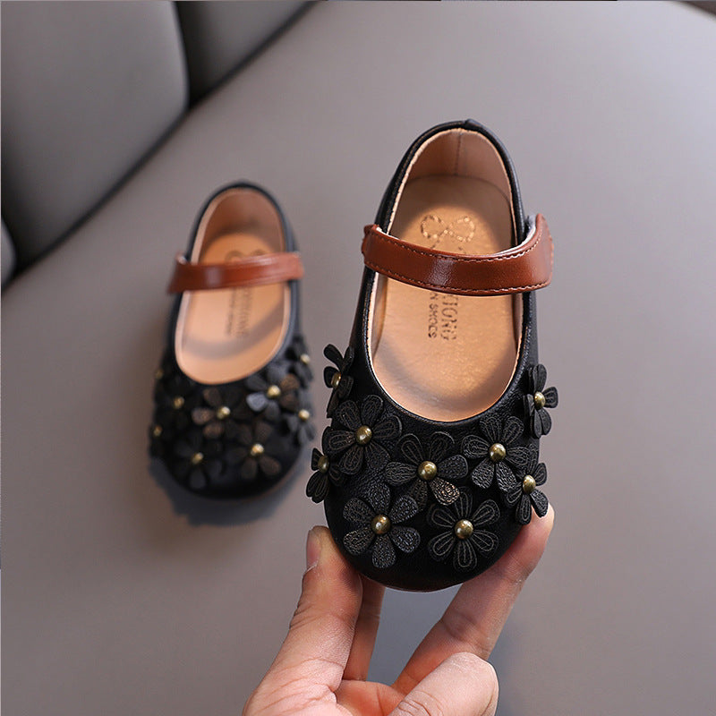 Little Girls Flower Design Shoes