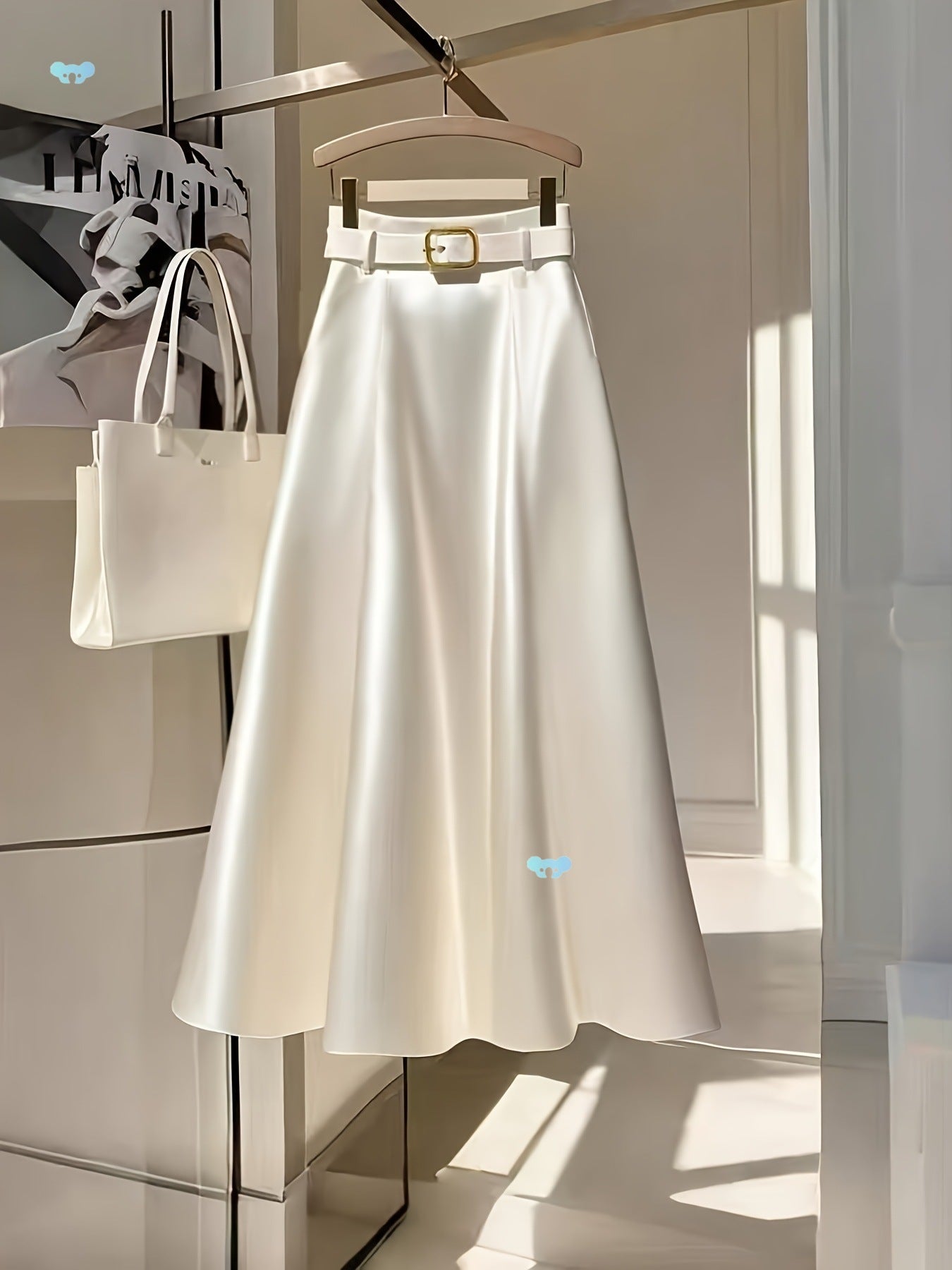 Elegant Solid Color A Line skirt