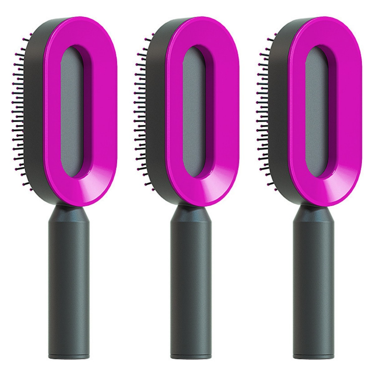 Self Cleaning Hair Brush For Women One-key Cleaning Hair Loss and  Massage Scalp