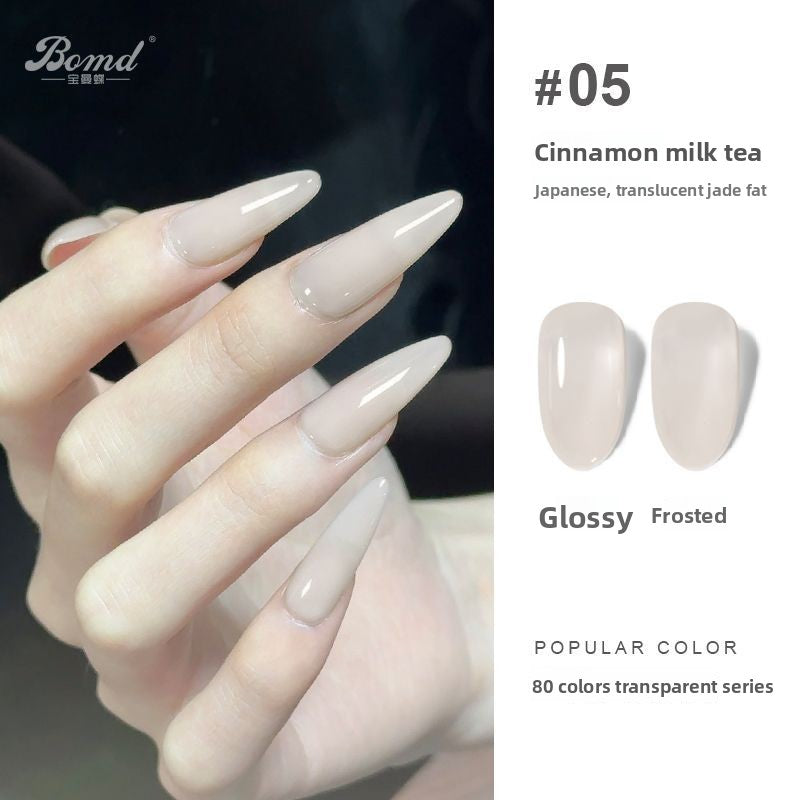 Ice-clear nude nail polish glue