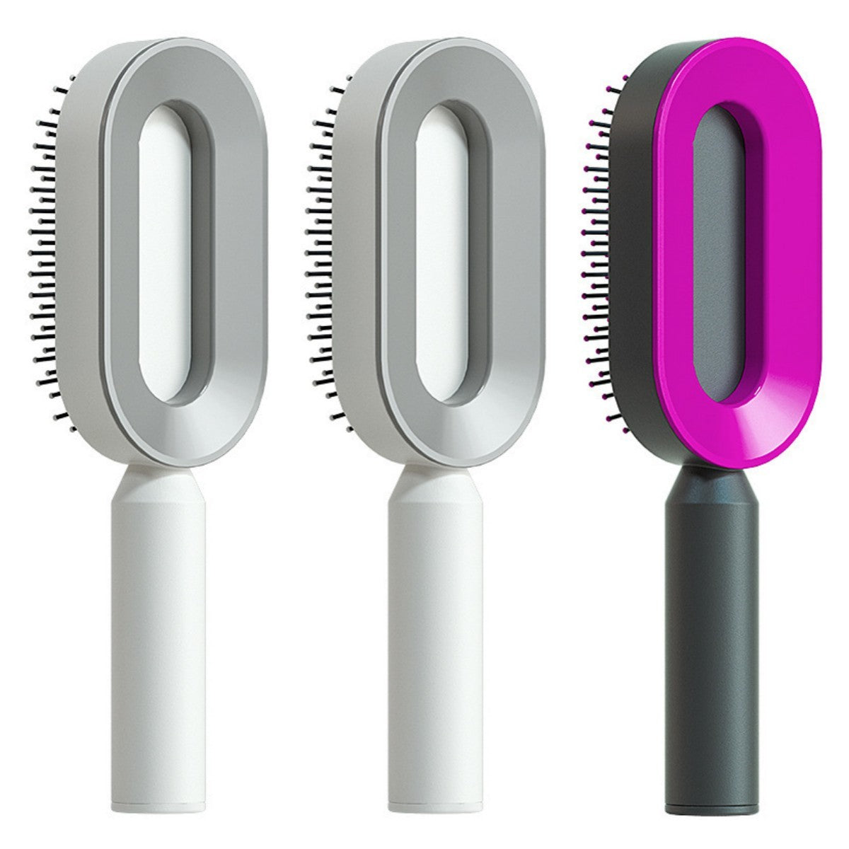Self Cleaning Hair Brush For Women One-key Cleaning Hair Loss and  Massage Scalp