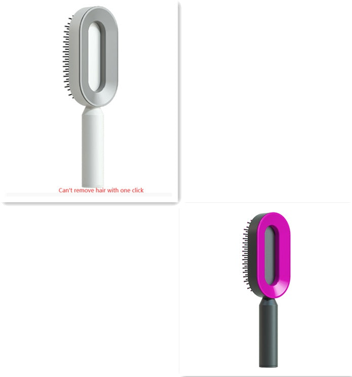 Self Cleaning Hair Brush For Women One-key Cleaning Hair Loss and  Massage Scalp