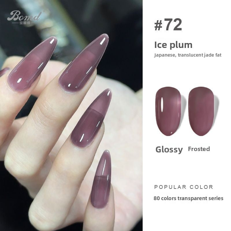 Ice-clear nude nail polish glue