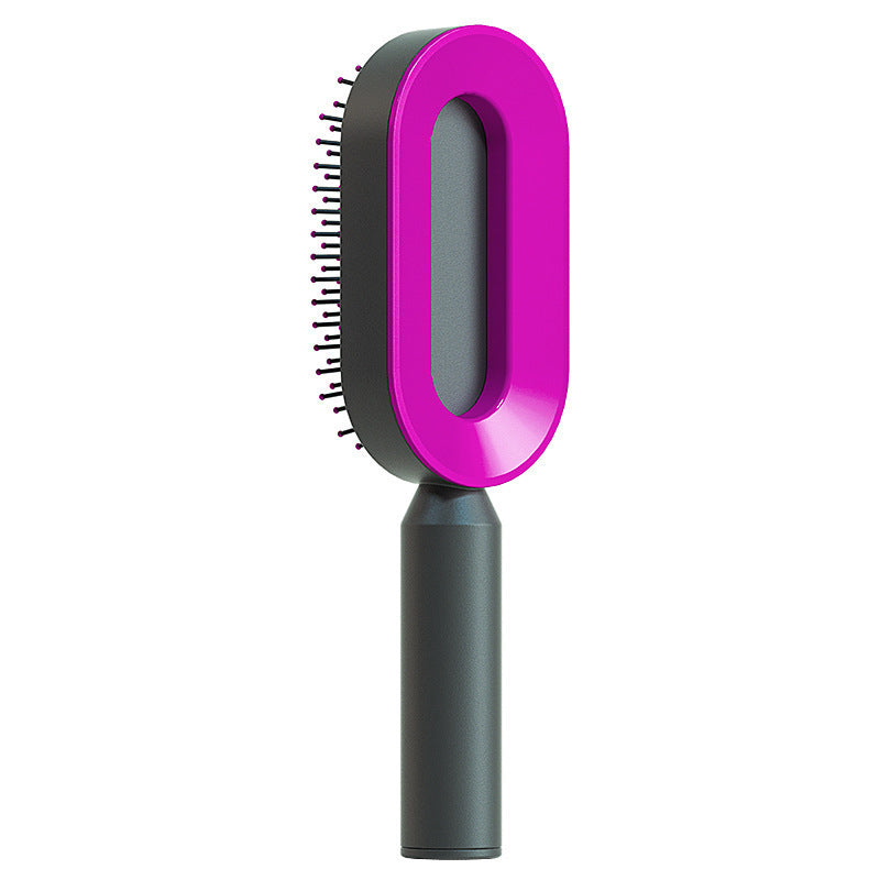 Self Cleaning Hair Brush For Women One-key Cleaning Hair Loss and  Massage Scalp